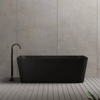 MonBlari TW-7619 Blck Acrylic Back-to-Wall Bathtub 1500mm-1700mm