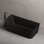 MonBlari TW-7619 Blck Acrylic Back-to-Wall Bathtub 1500mm-1700mm