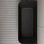 MonBlari TW-7619 Blck Acrylic Back-to-Wall Bathtub 1500mm-1700mm