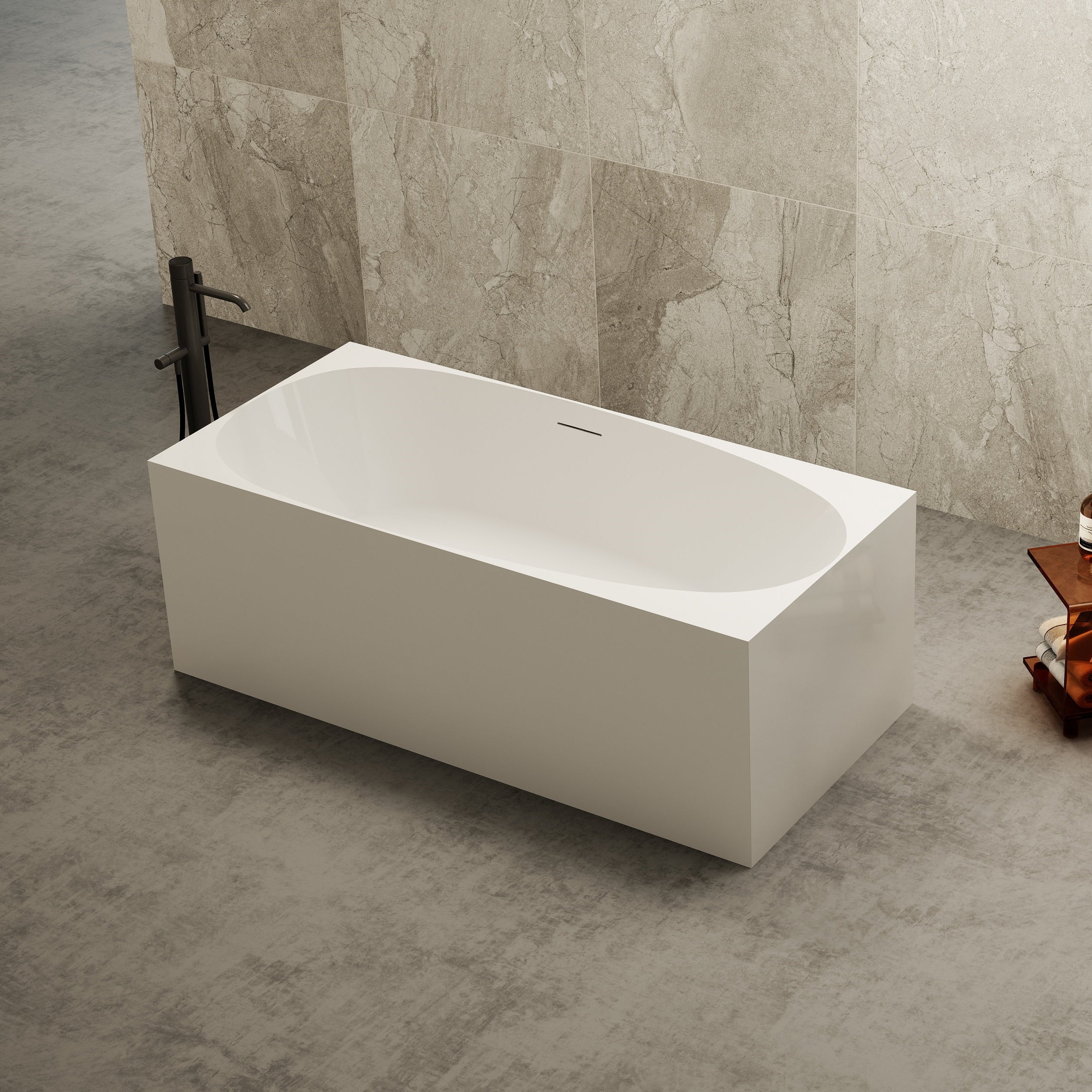  MonBlari TW-7621 Freestanding Bath-RightTopView