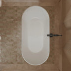 MonBlari TW-7681 White Acrylic Freestnding Bathtub 1500mm - 1700mm