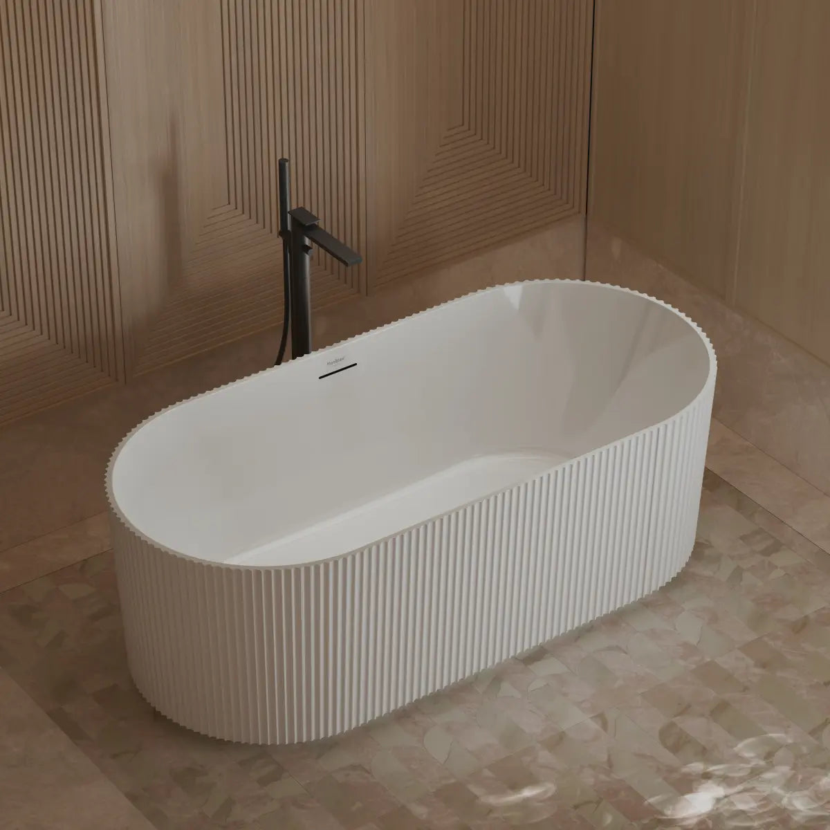 MonBlari TW-7681 White Acrylic Freestnding Bathtub 1500mm - 1700mm