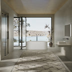 MonBlari TW-7780 White Acrylic Freestanding Bathtub 1500mm - 1700mm