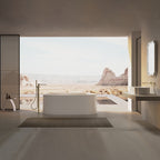 MonBlari TW-7780 White Acrylic Freestanding Bathtub 1500mm - 1700mm