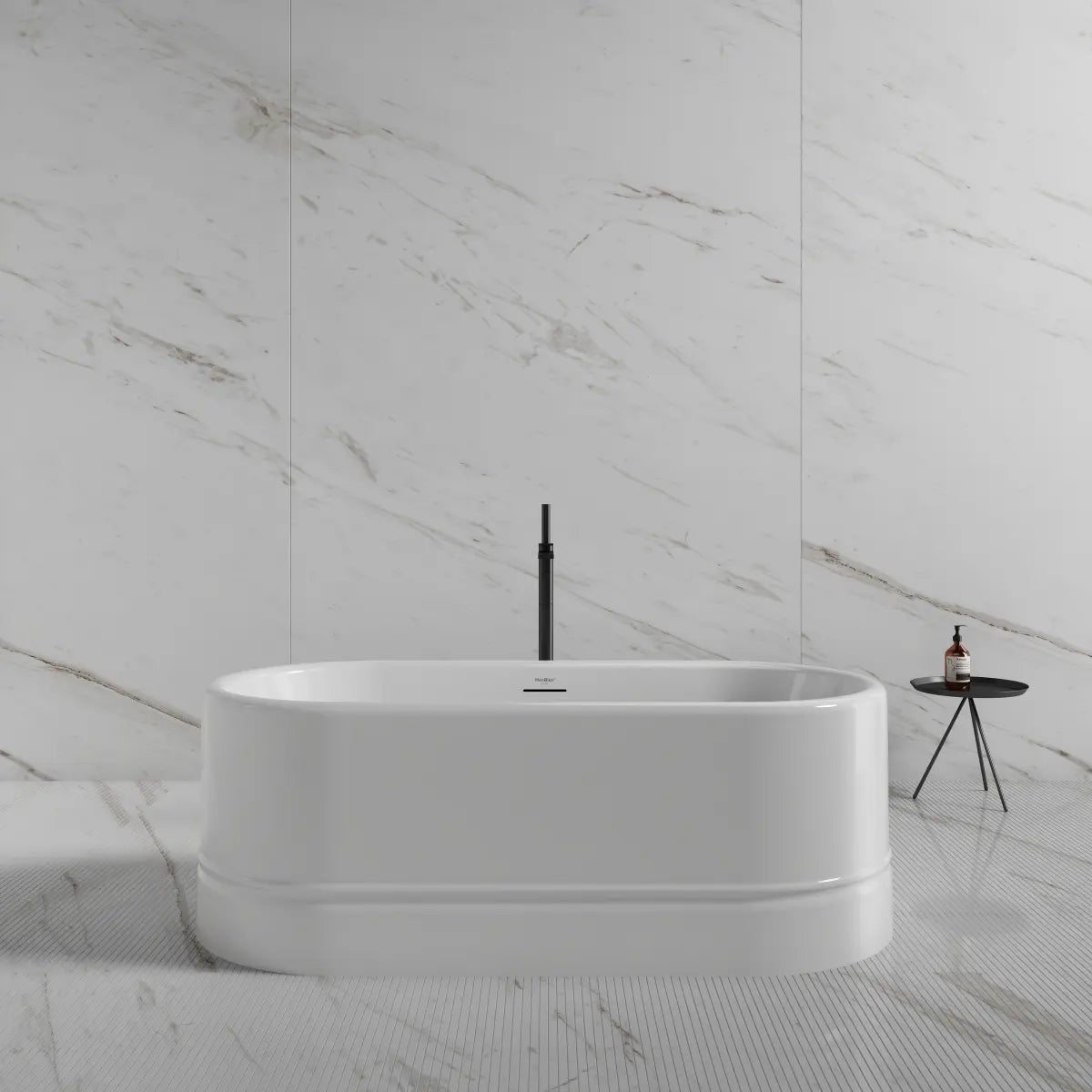 MonBlari TW-7780 White Acrylic Freestanding Bathtub 1500mm - 1700mm