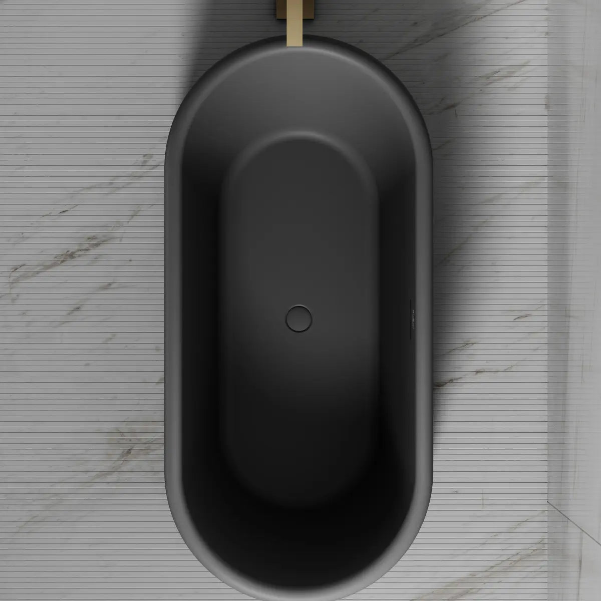 MonBlari TW-7780 Black Acrylic Freestanding Bathtub 1500mm - 1700mm