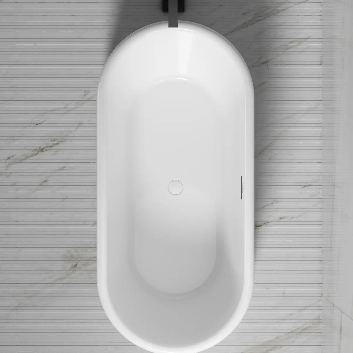 MonBlari TW-7780 White Acrylic Freestanding Bathtub 1500mm - 1700mm