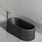 MonBlari TW-7780 Black Acrylic Freestanding Bathtub 1500mm - 1700mm