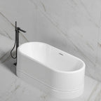 MonBlari TW-7780 White Acrylic Freestanding Bathtub 1500mm - 1700mm