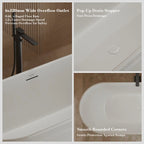 MonBlari TW-7796 White Acrylic Freestanding Bathtub 1700mm