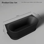 MonBlari TW-7797 Black Acrylic Back-to-Wall Bathtub 1700mm