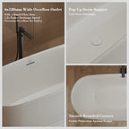 MonBlari TW-7798 White Acrylic Freestanding Bathtub 1700mm - 1800mm