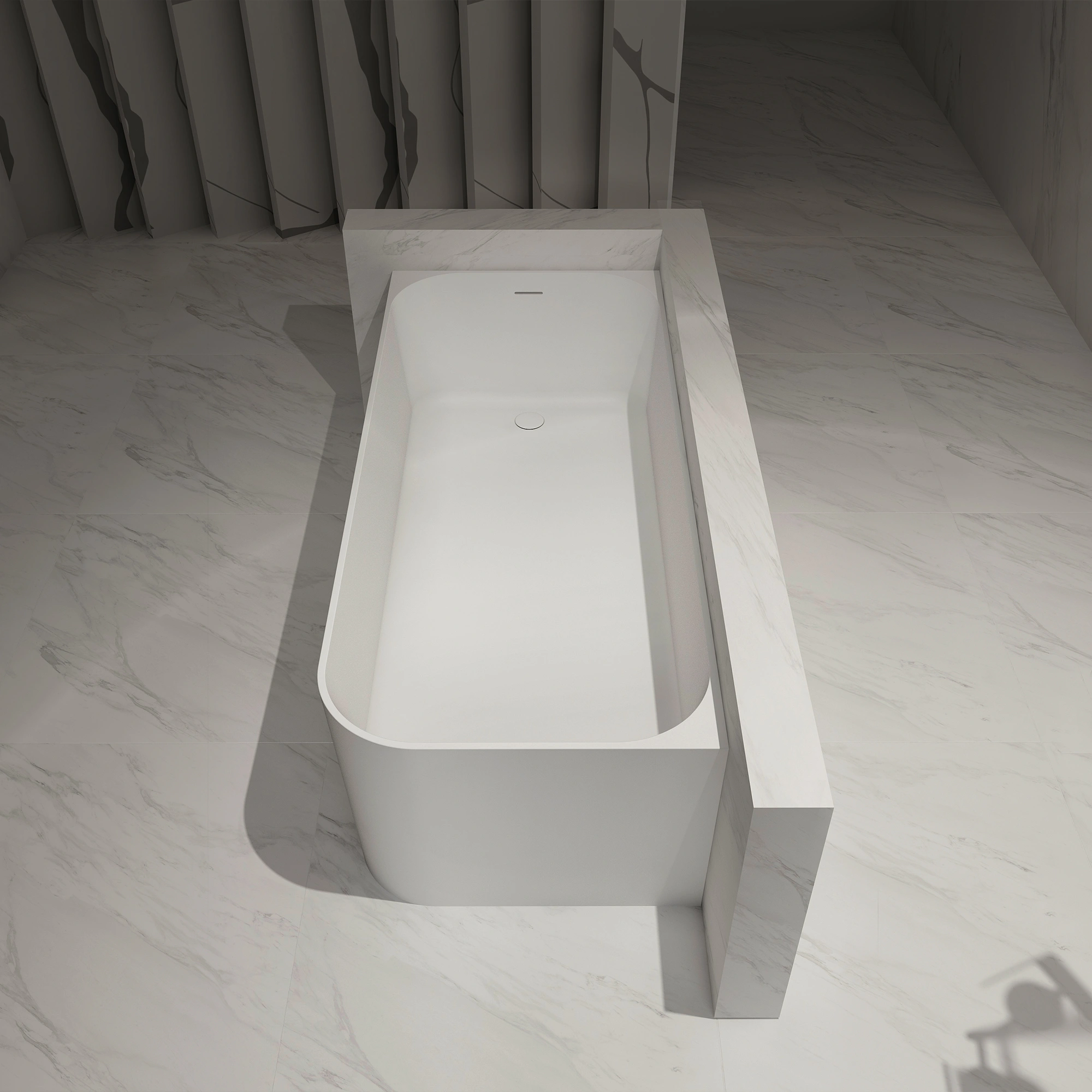 MonBlari TW-8503 Corner Bath-SideTopView