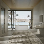MonBlari TW-8506 Solid Surface Back-to-Wall Bathtub Soaking Tub