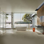 MonBlari TW-8507 White Solid Surface Freestanding Bathtub 1300mm - 1800mm