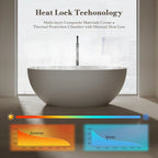 MonBlari TW-8507 White Solid Surface Freestanding Bathtub 1300mm - 1800mm