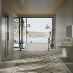 MonBlari TW-8572 White Solid Surface Freestanding Bathtub 1300mm - 1700mm