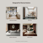 MonBlari TW-8618 White Solid Surface Double Slipper Bathtub 1800mm