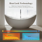 MonBlari TW-8618 White Solid Surface Double Slipper Bathtub 1800mm