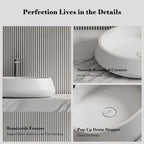 MonBlari TW-8693A Solid Surface Countertop Basin 600mm