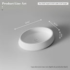 MonBlari TW-8693A Solid Surface Countertop Basin 600mm