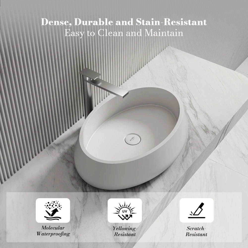 MonBlari TW-8693A Solid Surface Countertop Basin 600mm