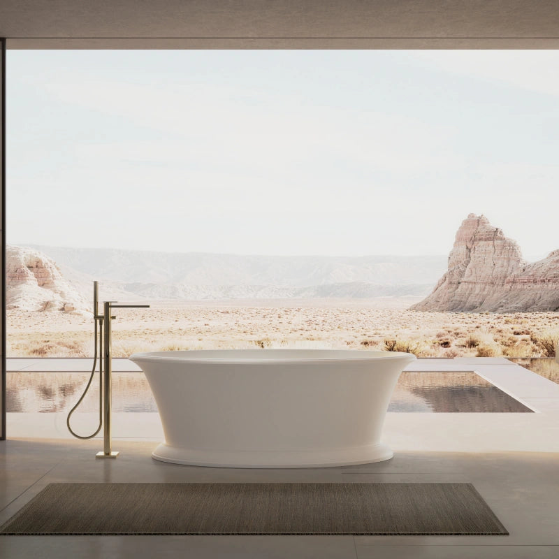 MonBlari Freestanding Oval Solid Surface Baths Freestanding 1700mm