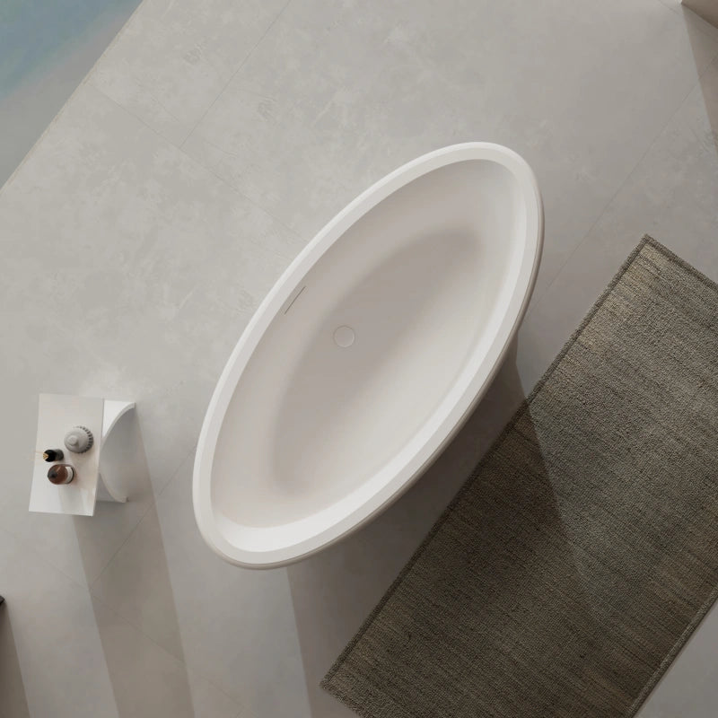 MonBlari Freestanding Oval Solid Surface Baths Freestanding 1700mm