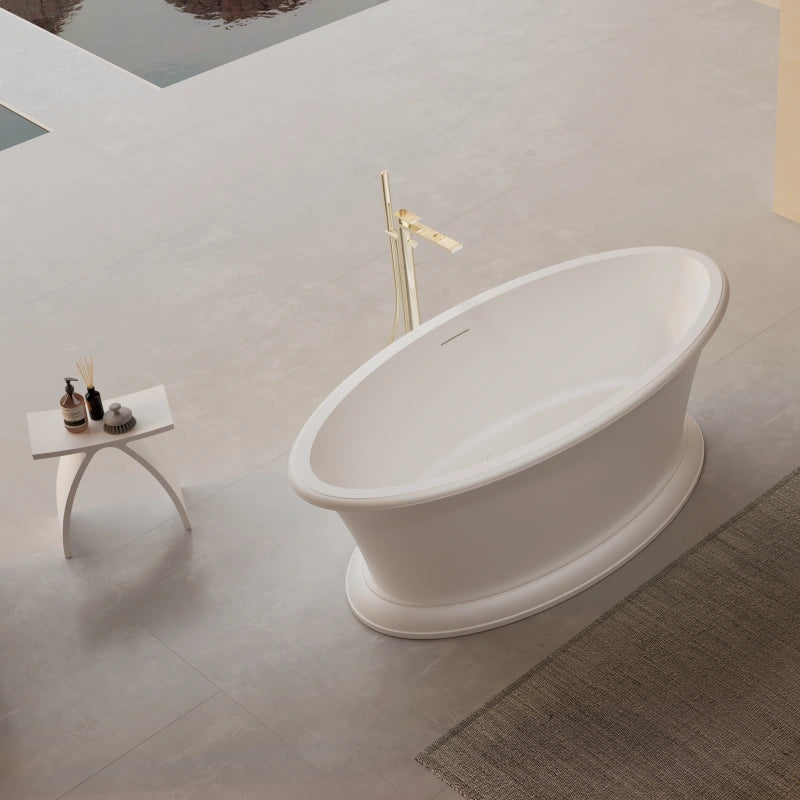 MonBlari Freestanding Oval Solid Surface Baths Freestanding 1700mm