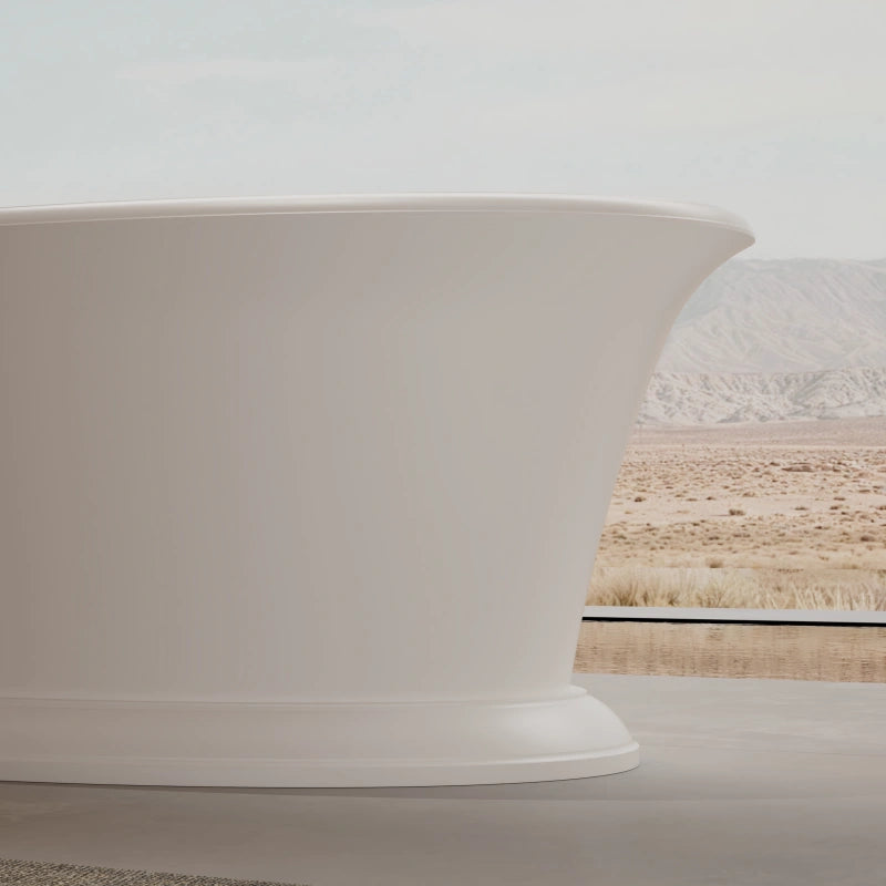 MonBlari Freestanding Oval Solid Surface Baths Freestanding 1700mm