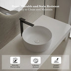 MonBlari TW-A105 White Solid Surface Countertop Basin 400mm