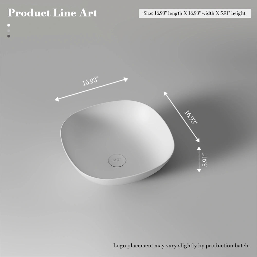 MonBlari TW-A106 Solid Surface Countertop Basin 430mm