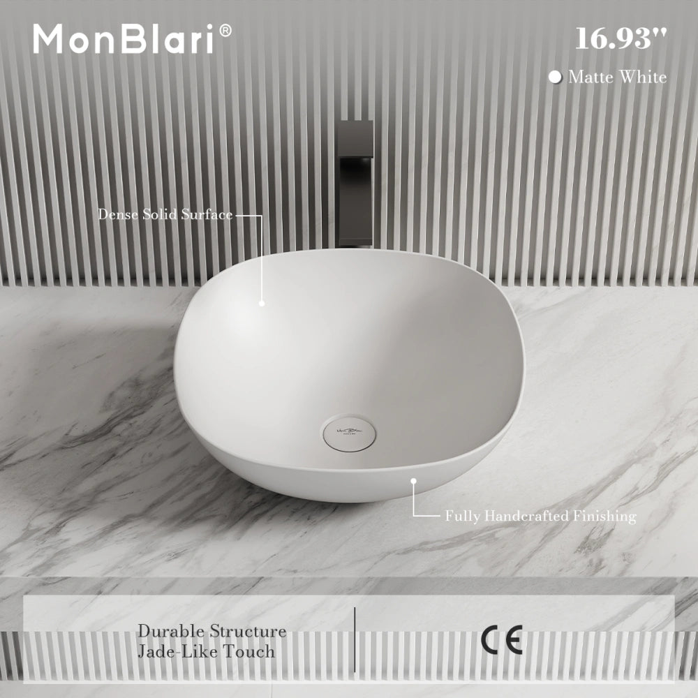 MonBlari TW-A106 Solid Surface Countertop Basin 430mm