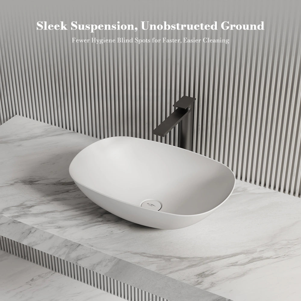 MonBlari TW-A107 Oval Solid Surface Countertop Basin 540mm