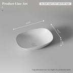 MonBlari TW-A107 Oval Solid Surface Countertop Basin 540mm