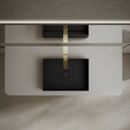 MonBlari TW-A112 Black Solid Surface Countertop Basin 450mm - 500mm