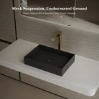 MonBlari TW-A112 Black Solid Surface Countertop Basin 450mm - 500mm