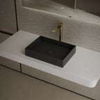 MonBlari TW-A112 Black Solid Surface Countertop Basin 450mm - 500mm