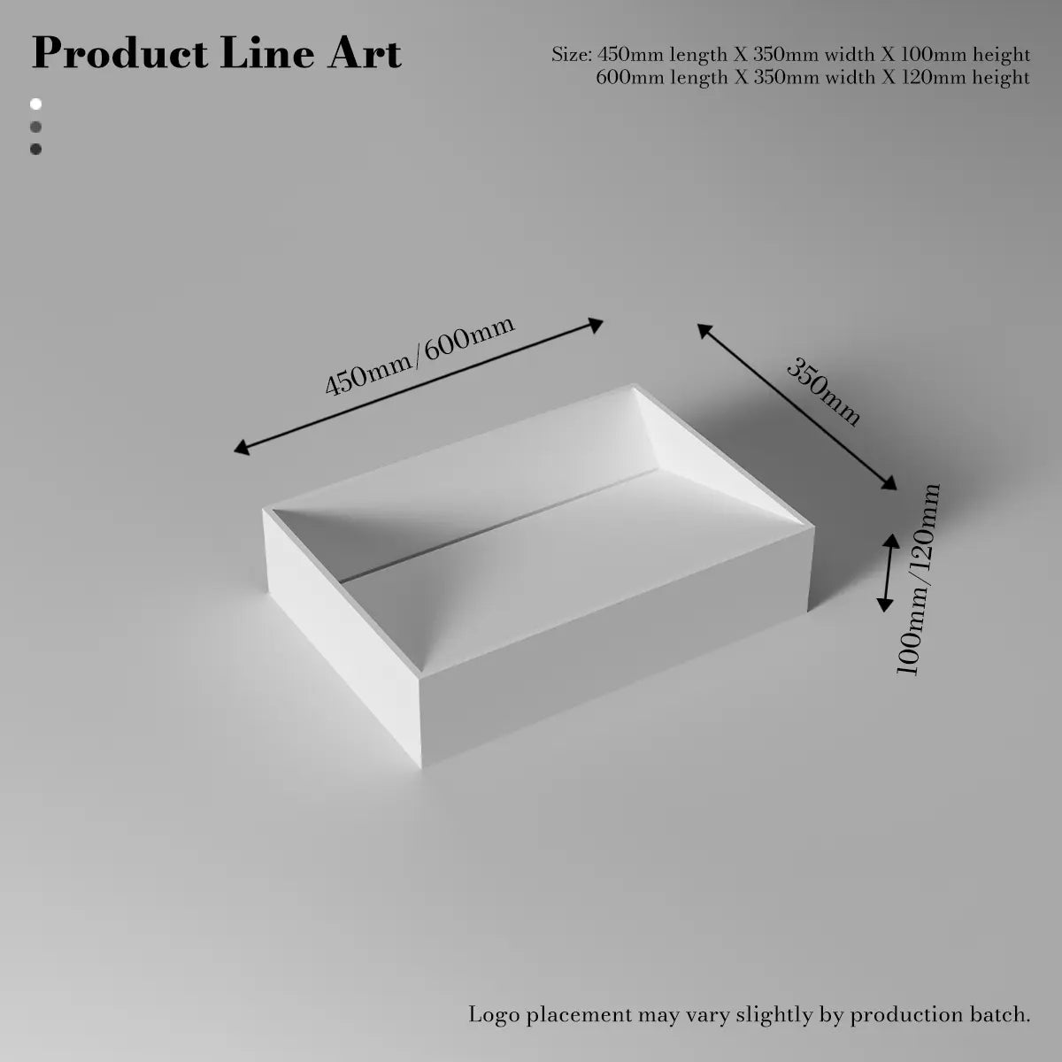 MonBlari TW-A113 White Solid Surface Countertop Basin 450mm - 600mm