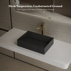 MonBlari TW-A113 Black Solid Surface Countertop Basin 450mm - 600mm