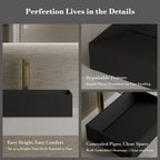 MonBlari TW-A113 Black Solid Surface Countertop Basin 450mm - 600mm