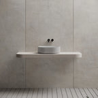MonBlari Oval Solid Surface Fluted Countertop Basin 480mm