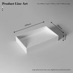 MonBlari TW-A160 White Solid Surface Countertop Basin 600mm