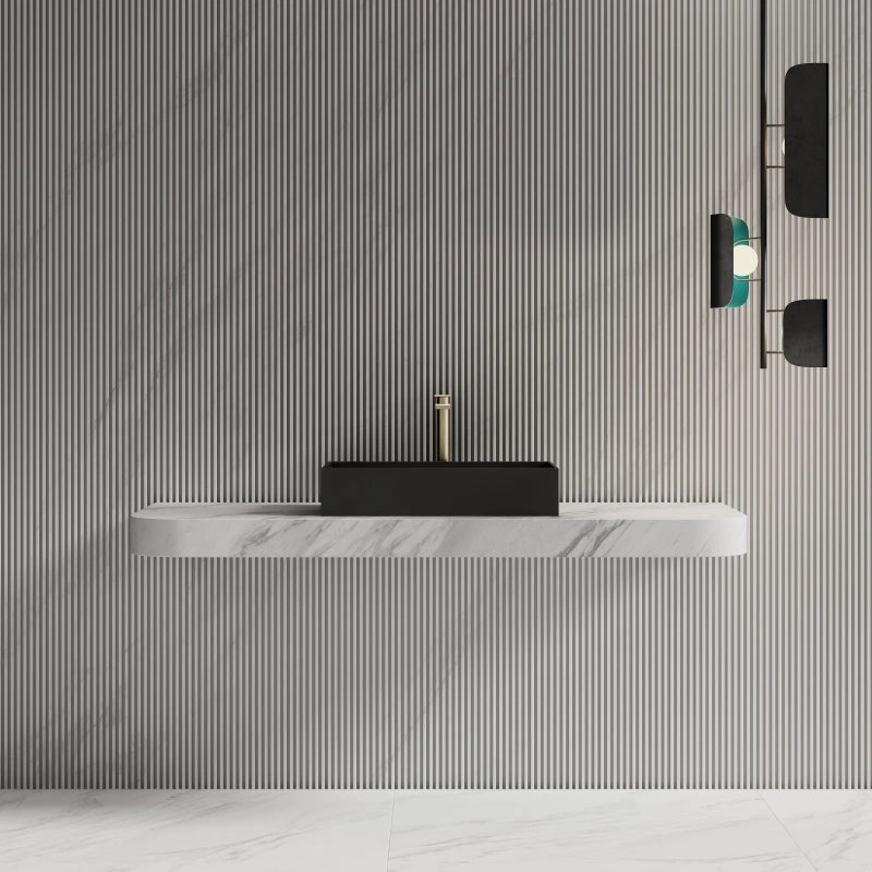 MonBlari Rectangular Solid Surface Basins 600mm Countertop Basin