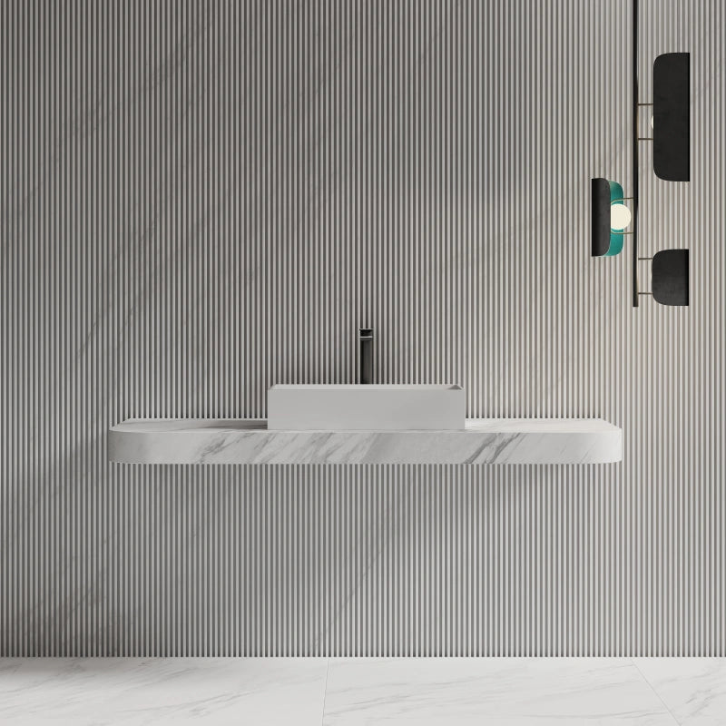 MonBlari Rectangular Solid Surface Basins 600mm Countertop Basin