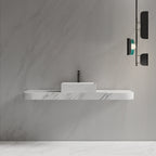 Monblari White Rectangular Solid Surface Basins 500mm