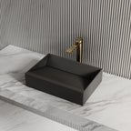 Monblari Black Rectangular Solid Surface Basins 500mm