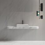 Monblari Sink Basin White Rectangular Solid Surface Basins 600mm