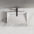 Monblari Sink Basin White Rectangular Solid Surface Basins 600mm