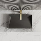 Monblari Sink Basin Black Rectangular Solid Surface Basins 600mm